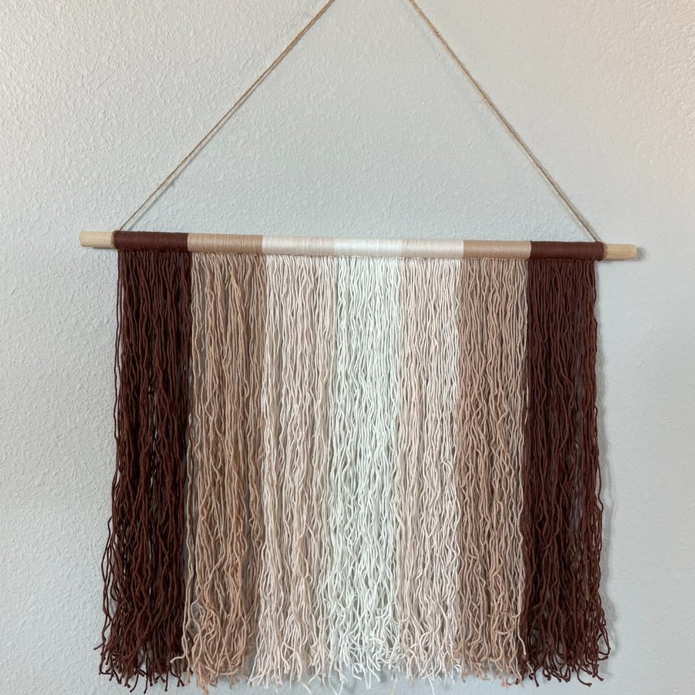 Boho Yarn Wall Hanging - Natural - Wall Art - Modern Home Decor